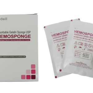 Goodwill Hemosponge 80x50x10 MM Absorbable Gelatin Sponge 2/pk
